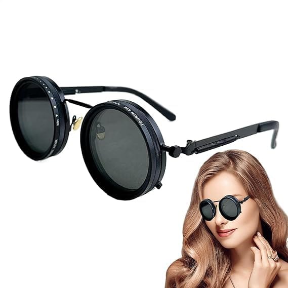 Adjustable Tint Polarized Round Sunglasses UV400, 1–9 Gear ND - NEW ARRIVAL
