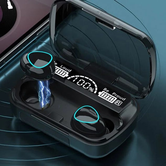 M10 TWS Wireless Bluetooth Earbuds |9D Noise Reduction |Digital Display Case |Gamerz Choice
