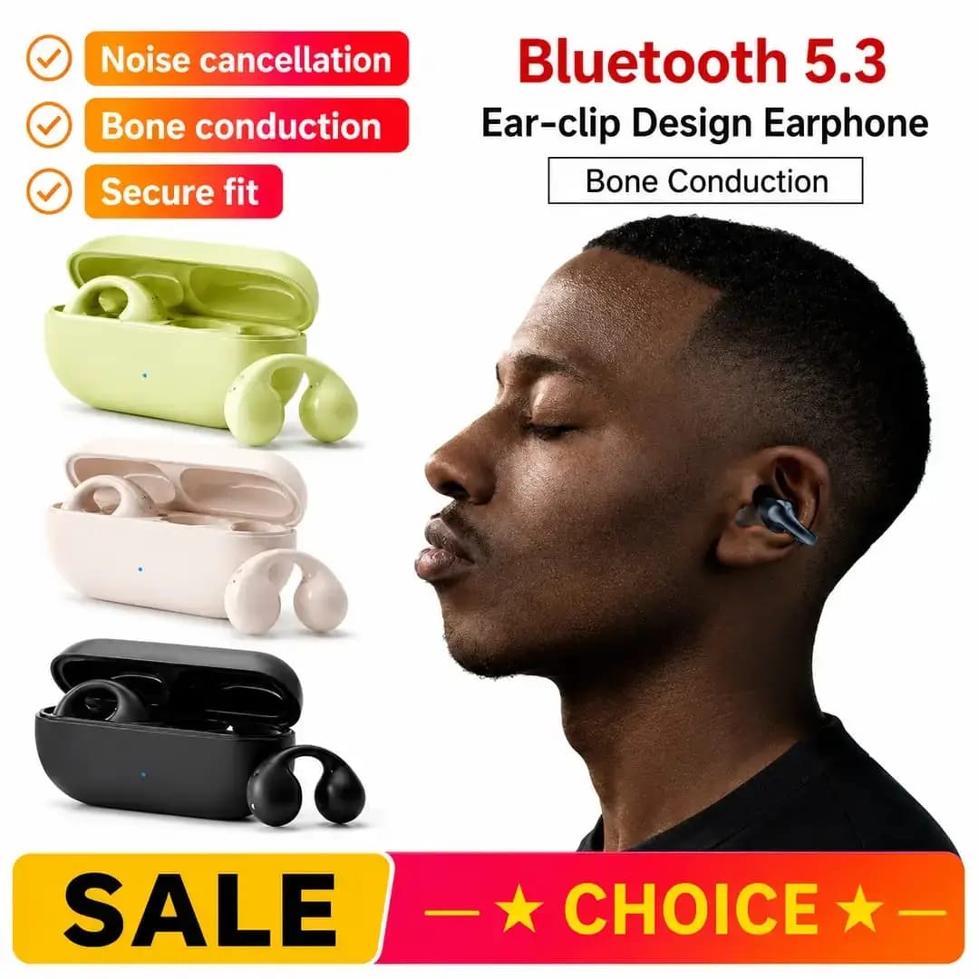 Bluetooth 5.3 open Ear Clip Earbuds - Wireless EarBuds -