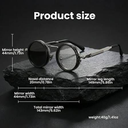 Adjustable Tint Polarized Round Sunglasses UV400, 1–9 Gear ND - NEW ARRIVAL