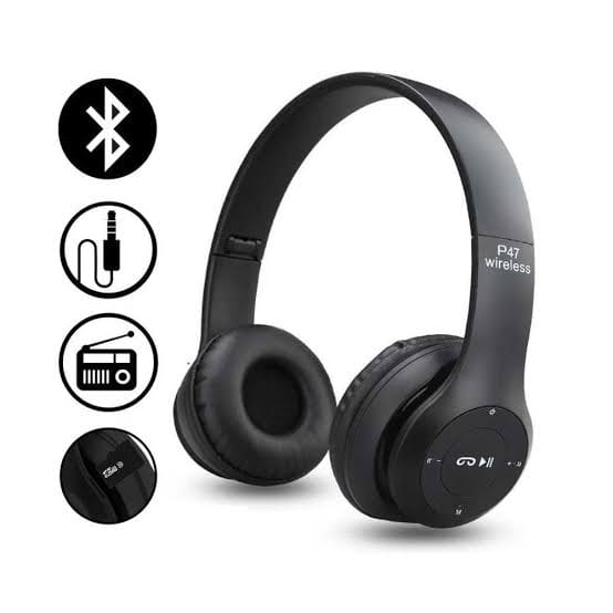 P47 Wireless Headphones |SD Card Function |Premium Leather Ear Cushions |Immersive Sound