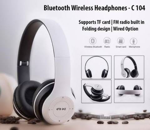 P47 Wireless Headphones |SD Card Function |Premium Leather Ear Cushions |Immersive Sound