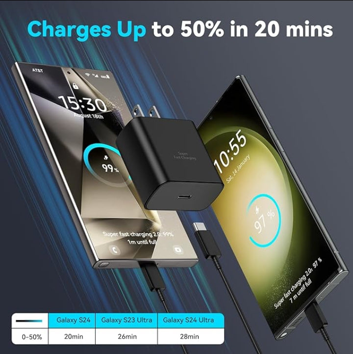 Samsung 45W PD Super Charger adapter |Type-C Port A+ Quality |Travel Adapter |Original Waranty