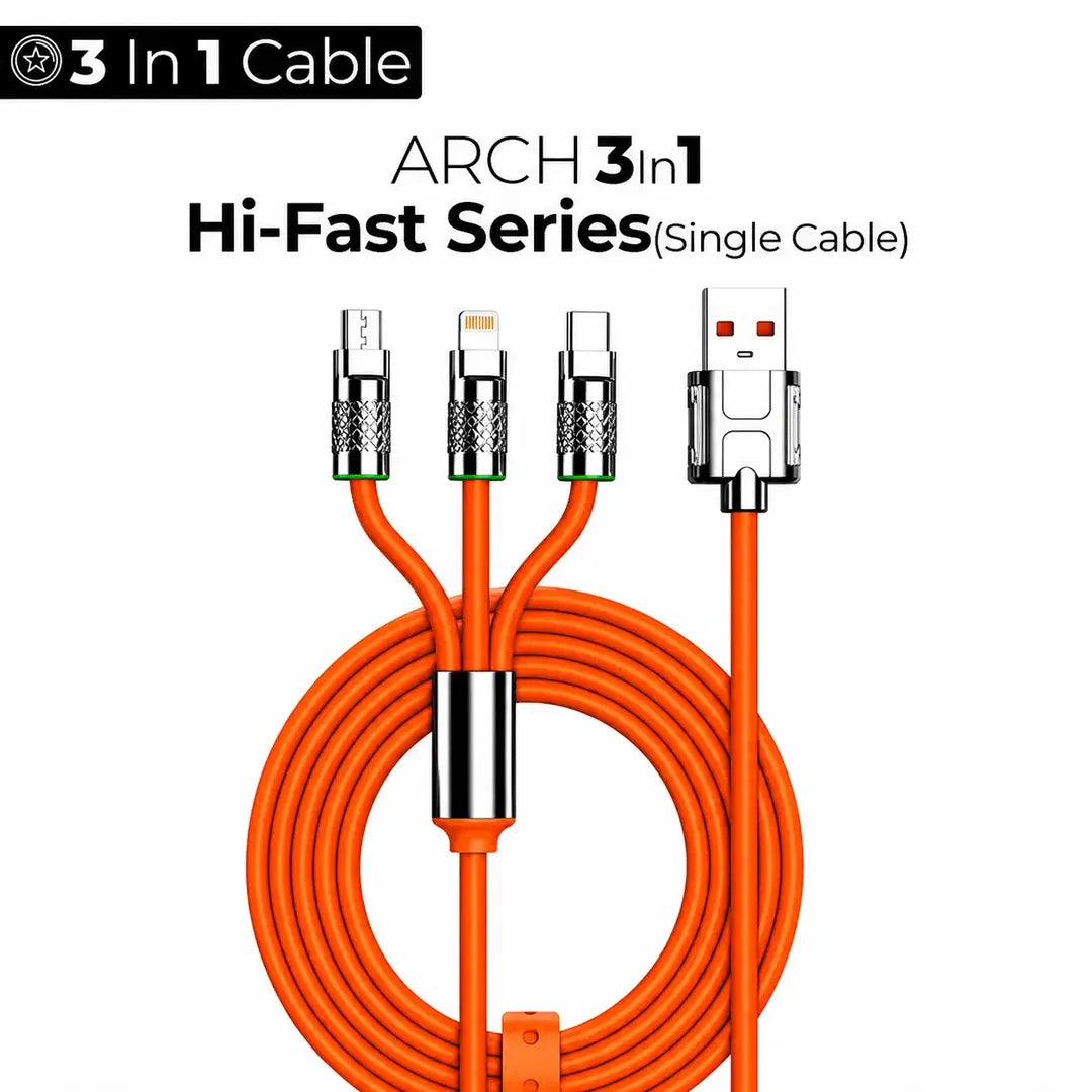 120W ARCH 3in1 Hi-Fast Series Cable | Premium Quality |With 100% Waranty.