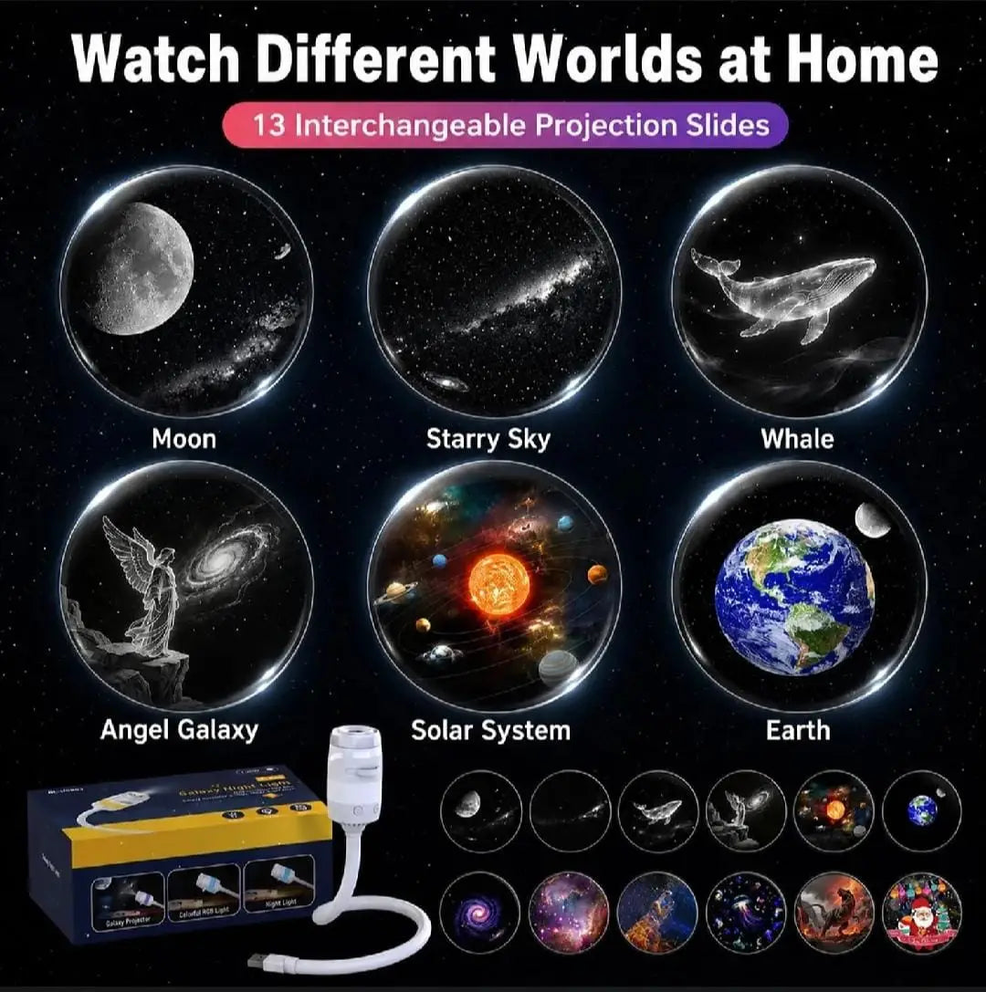 GALAXY Star Night Light Projector in Pakistan - Multiple  Lenses Included.