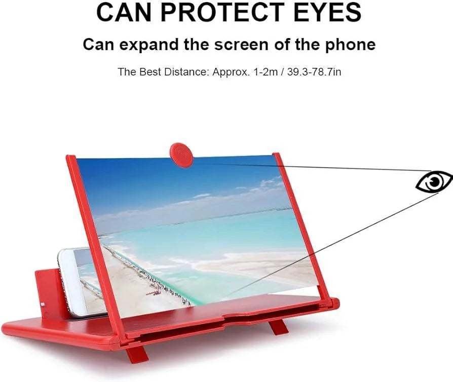 12 Inch 3D Mobile Screen Magnifier| - Enlarging Screen - Protecting Eyes - Best For Comfortable Watching