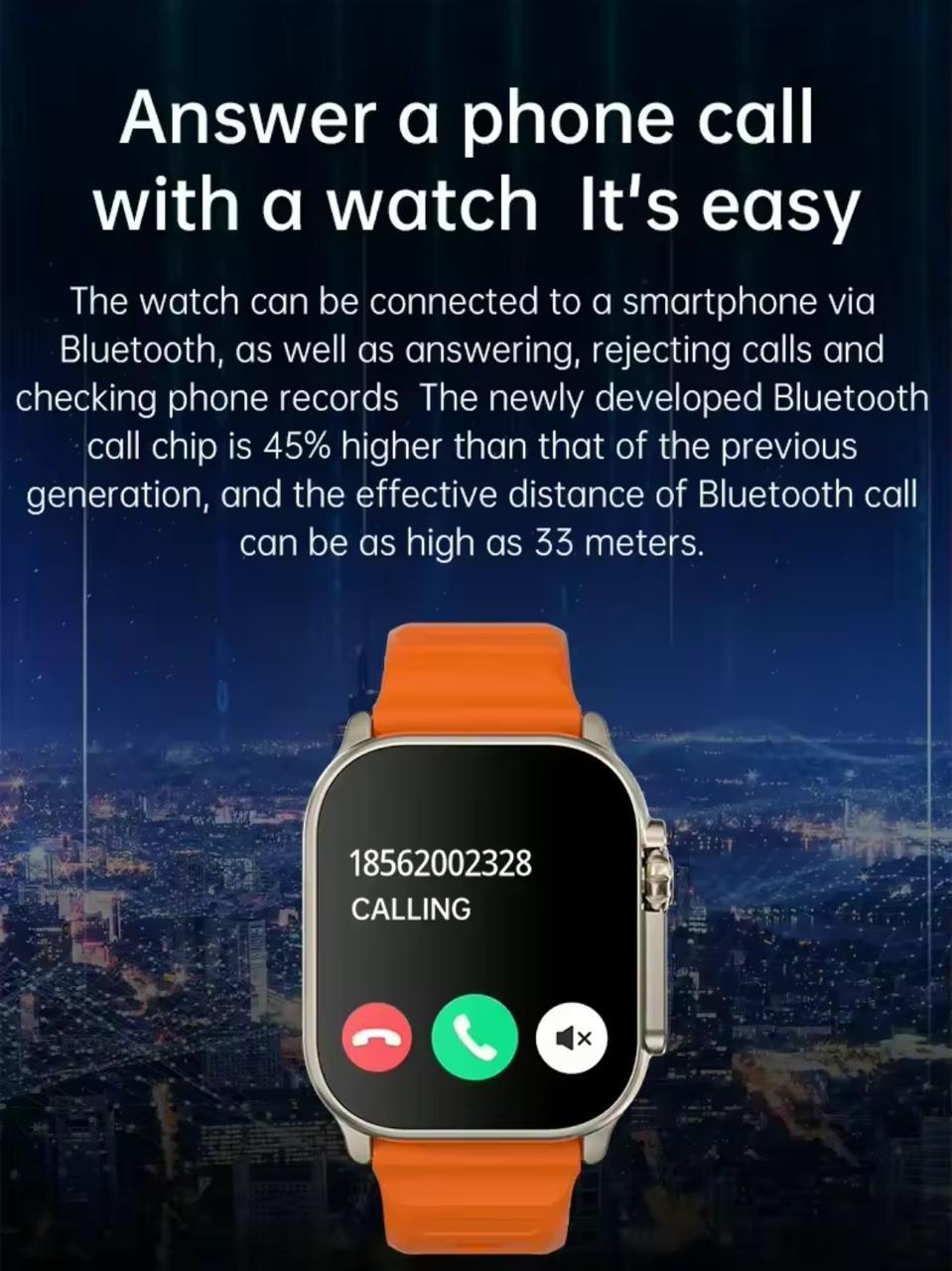 Smart Watch T10 Ultra 2 - Sports Adition |Multi-Featuristic |Fast Charging |Pro Infinity Display