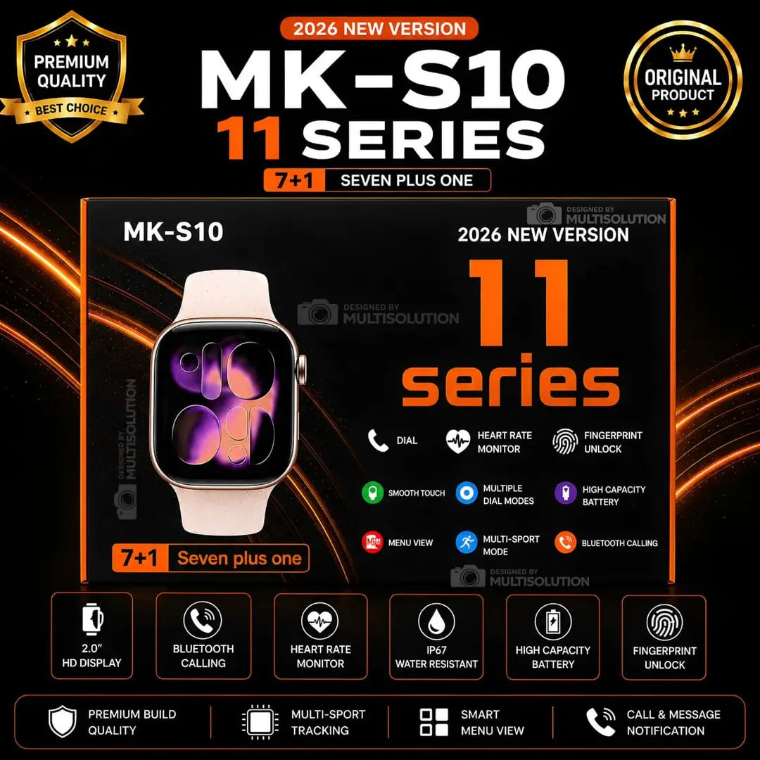 MK-S50 Series 11 Sm Watch Ultra Max |2026 New Version |7-Variants |Luxury Titanium Finishing |Multi-Featuristic