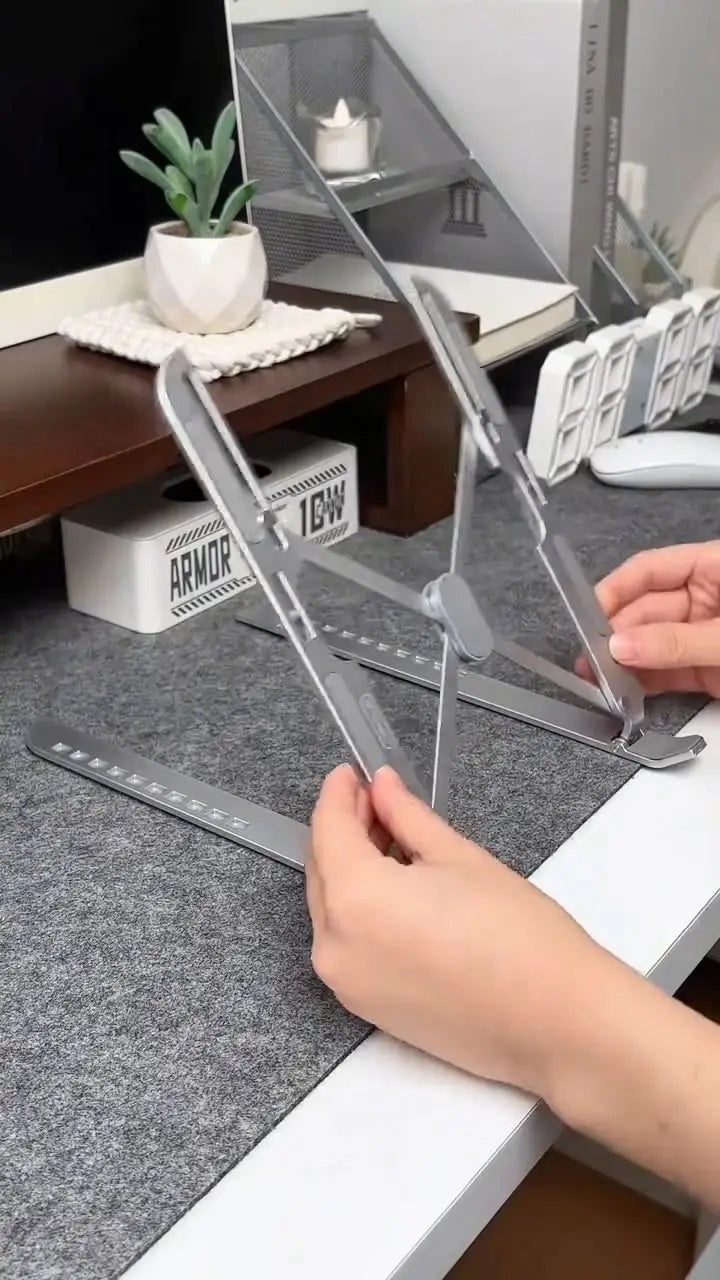 (Aluminium) Laptop Stand | Foldable - Agronomic - Usefull