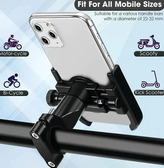 Bike Mobile Phone Holder Mount - Strong Body - Original Metal Body - Premium Quality