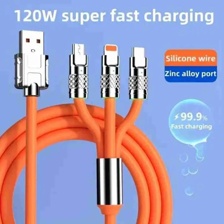 120W ARCH 3in1 Hi-Fast Series Cable | Premium Quality |With 100% Waranty.