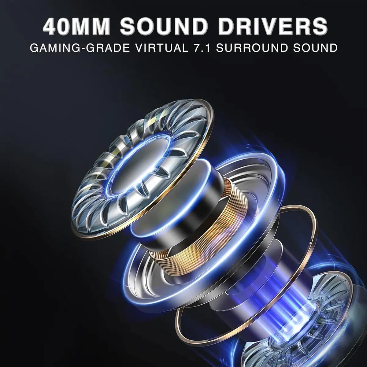 AULA Mountain S611 Pro Gaming Headset - RGB Lights - Deep Bass Stereo Sound - Long Gaming Comfort - HD Microphone