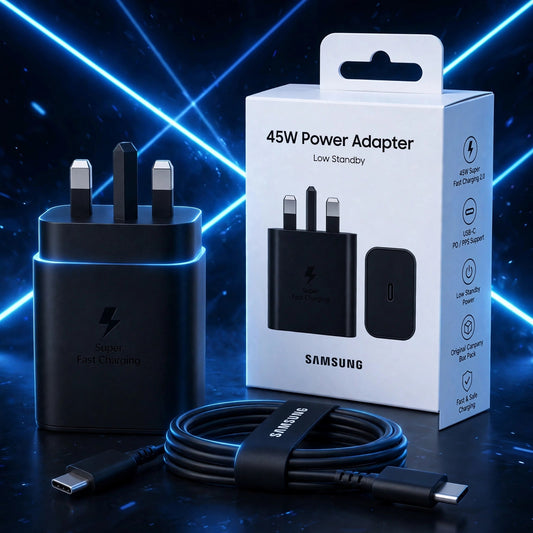 Samsung 45W PD Super Charger adapter |Type-C Port A+ Quality |Travel Adapter |Original Waranty