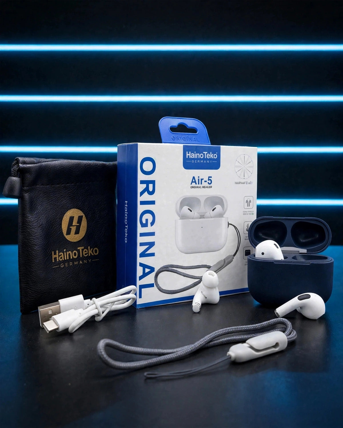 Wi-Fi Airpods PW-25 With Heavy Duty Pouch |ANC/ENC Noise Reduction |Water Resistant