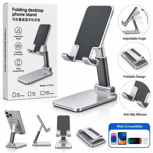PREMIUM Aluminium Mobile Holder - Wide Capability - foldable - Adjustable
