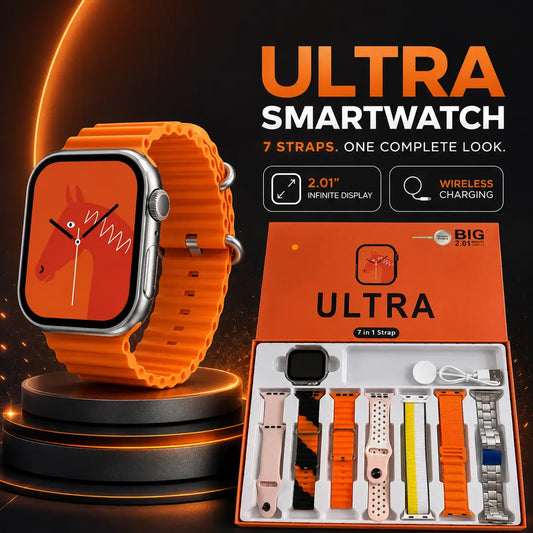 Dual Colours Strap Smart Watch Ultra - 2.01" Infinite Display - Change Your Style Everyday