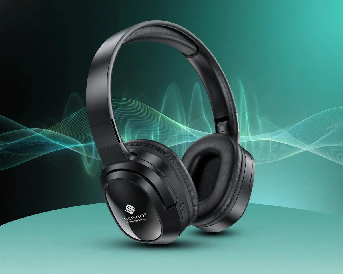 SOVO SHP-550 Wireless Premium Headphones | 50H Battery | Deep Bass | Bluetooth 5.3 | Foldable | Comfort Fit