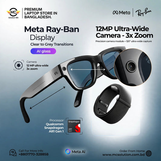Meta Ai Glasses With 12mp Hidden Camera | Ultra- Wide -3x Zoom |Capturing Photos & Videos - Voice assistant - Hands-Free Calling.