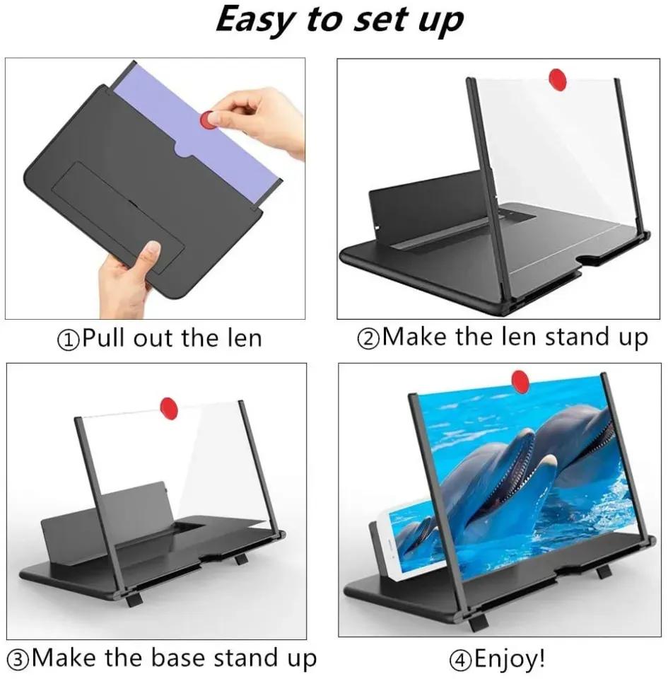 12 Inch 3D Mobile Screen Magnifier| - Enlarging Screen - Protecting Eyes - Best For Comfortable Watching