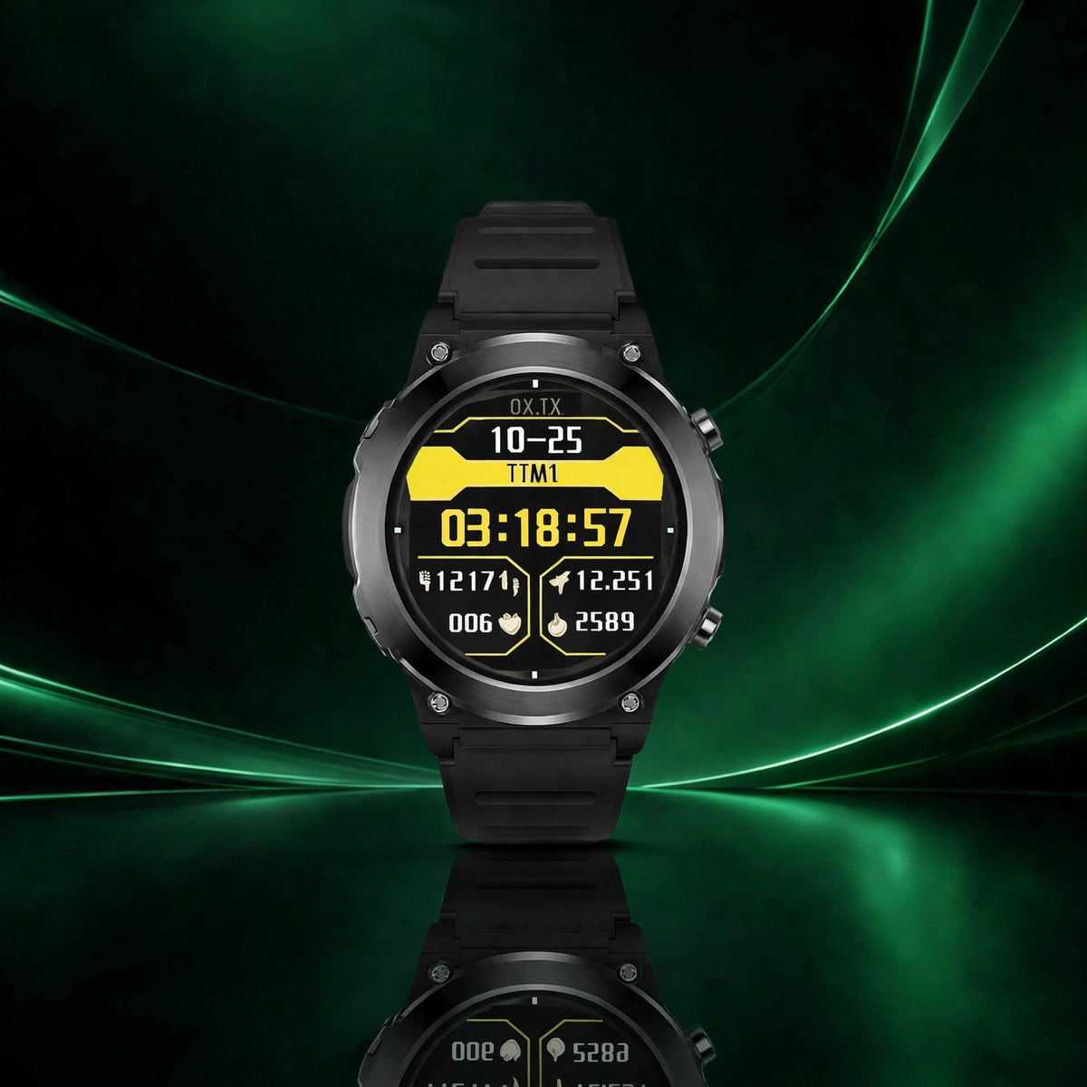GT11 Smart Watch |Round Dual Rugged Adition |Water Resistant |MIL-STD Build |Premium Stainless Steel |GPS-system
