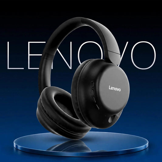 Lenovo ThinkPlus TH30 Wireless Headphones - Bluetooth 5.3, 40H Battery- Deep Bass- Foldable Over Ear Headset with Mic